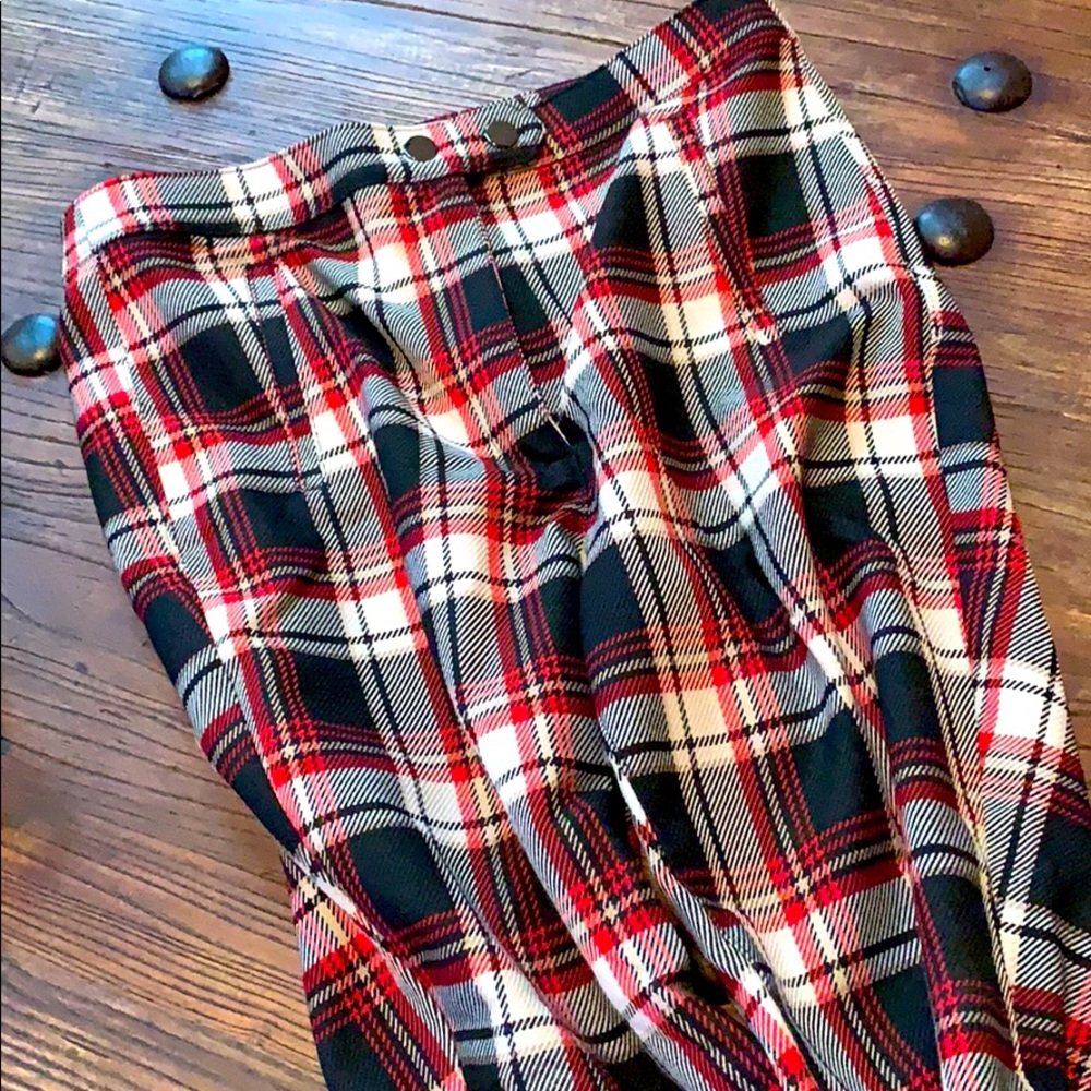 Plaid high waist H&M pants